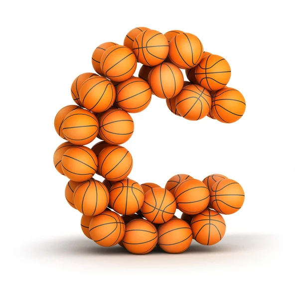 Letter c basketbal — Stockfoto