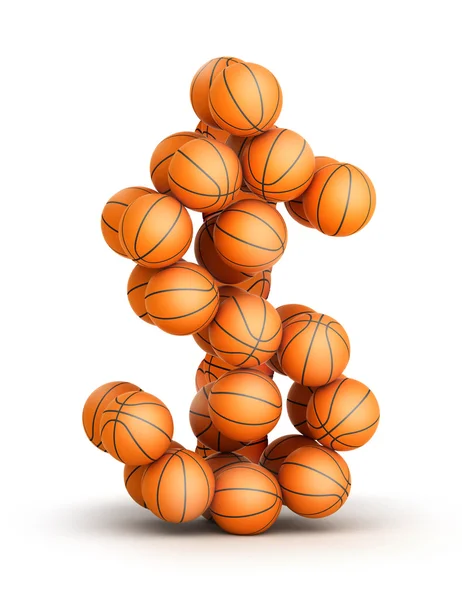 Dollar basketball — Stock Photo, Image