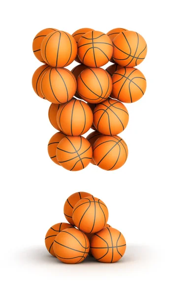 Exclamation mark basketball — Stock Photo, Image