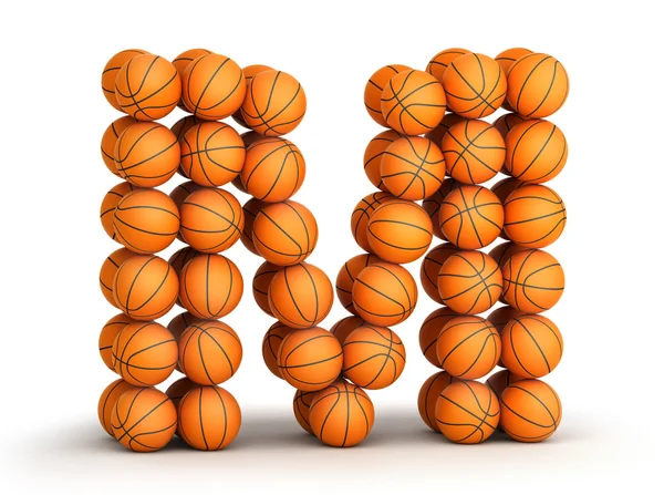 Letter M basketball — Stock Photo, Image