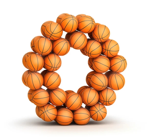 Letter O basketball — Stock Photo, Image