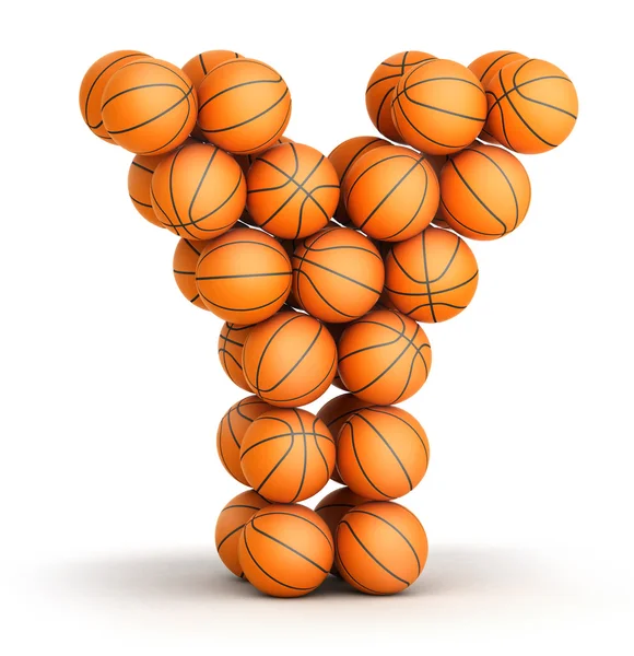 Buchstabe y Basketball — Stockfoto