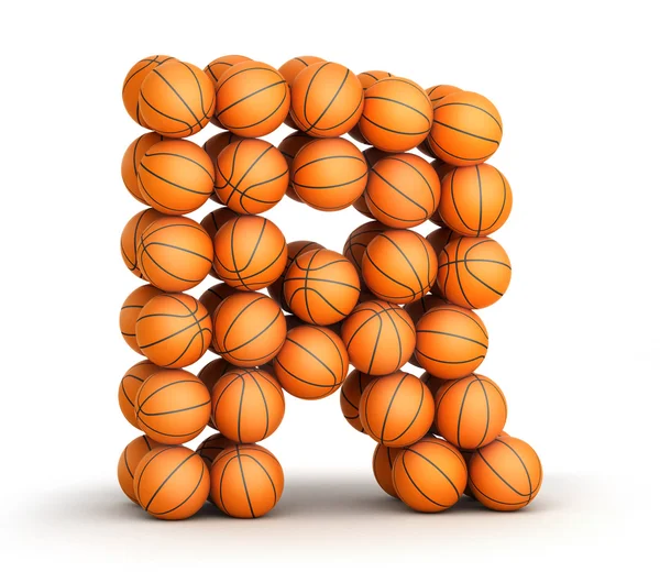 Buchstabe r Basketball — Stockfoto