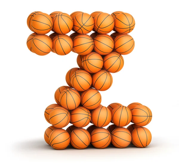 Letter Z basketball — Stock Photo, Image