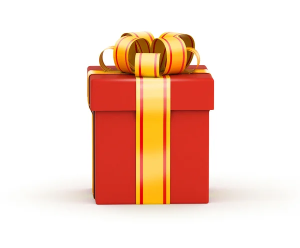 Tall red gift box — Stock Photo, Image