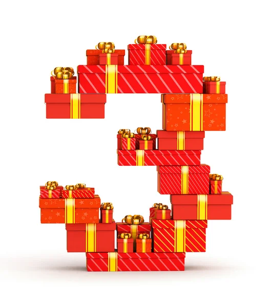 Numbers from gifts — Stock Photo, Image