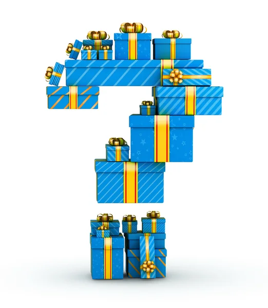 Question mark from gifts — Stock Photo, Image