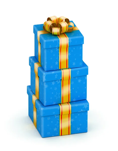 Stapel van geschenkdozen — Stockfoto