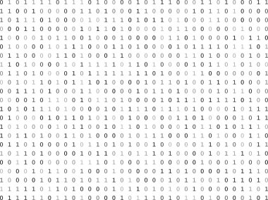 Flat binary code screen clipart