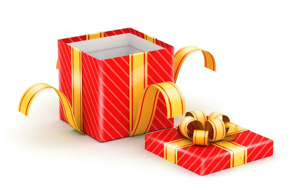 Opened white gift box — Stock Photo, Image