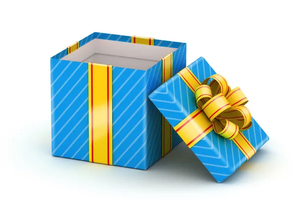 Opened white gift box — Stock Photo, Image