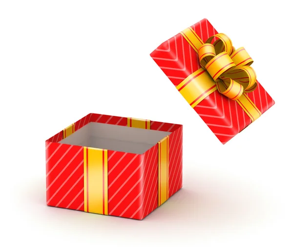Geöffnete weiße Geschenkbox — Stockfoto