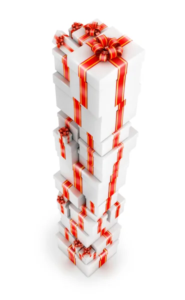 Tower from gift boxes — Stock Photo, Image