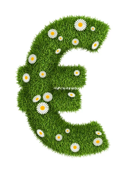 Natural grass euro — Stock Photo, Image