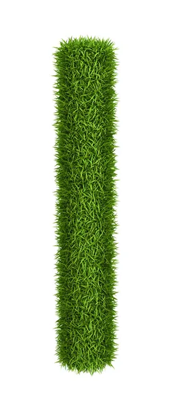Natural grass letter l lowercase — Stock Photo, Image