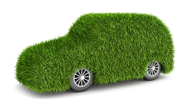 Green grass car — Stock Photo, Image