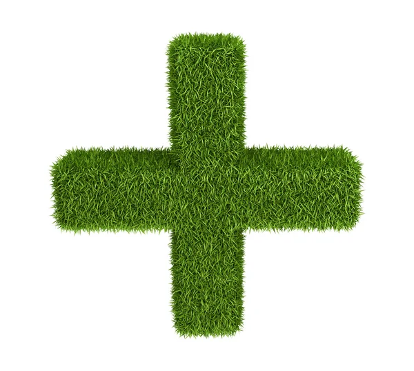 Green grass medicine cross — Stock Photo, Image