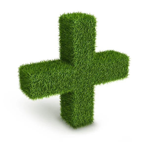 Grönt gräs medicin cross — Stockfoto