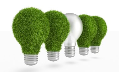 yeşil çim normal Ampul ampul satırla