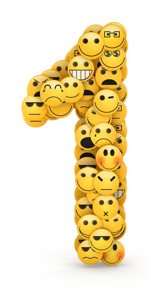 Emoticons número 1 — Fotografia de Stock