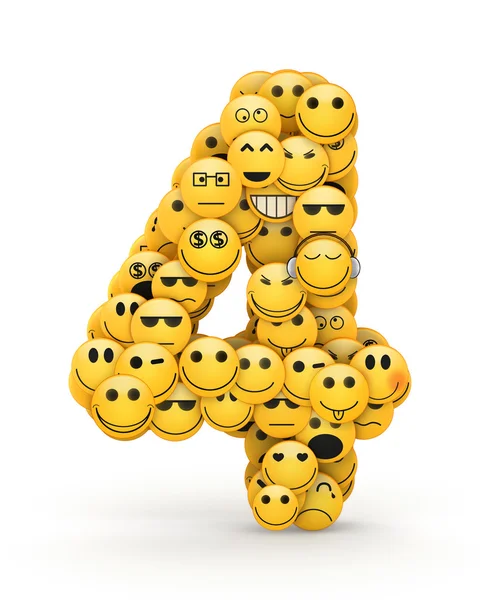 Emoticons numero 4 — Foto Stock