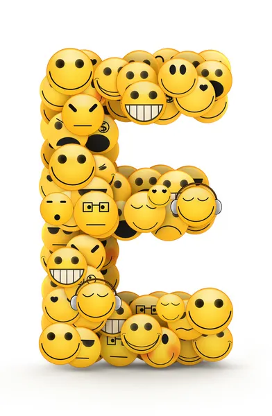 Emoticons letter E — Stock Photo, Image