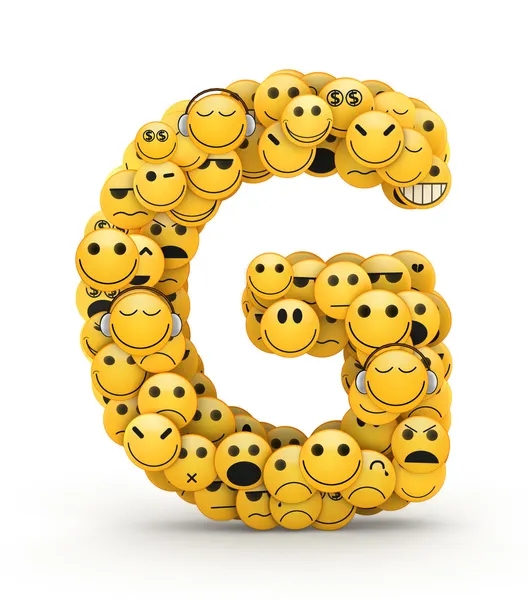 Emoticons letter G — Stock Photo, Image