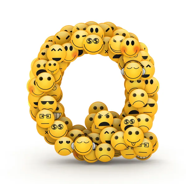 Emoticons letter Q — Stock Photo, Image