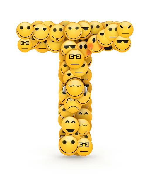 Emoticons letter T — Stock Photo, Image