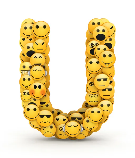 Emoticons letter U — Stock Photo, Image