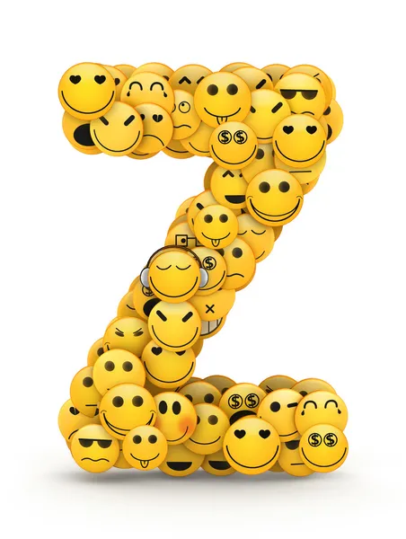 Emoticons letter Z — Stock Photo, Image