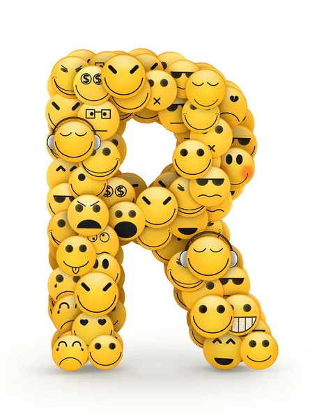 Emoticons letter R Stock Photo