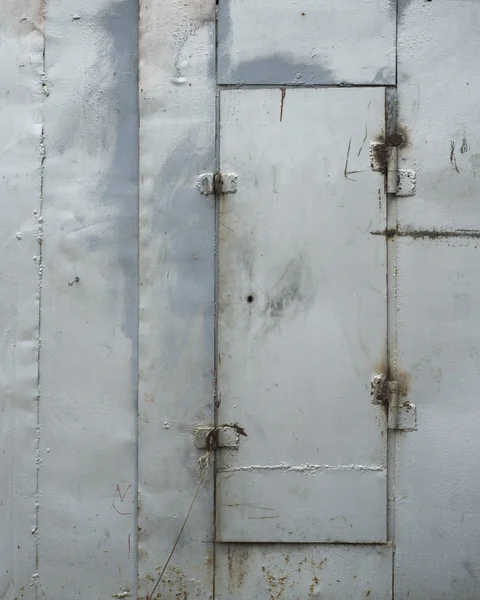 White painted metal door — Stock Photo, Image