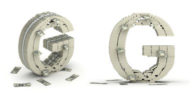 mektup g, dolar paketleri üzerinden alfabesi