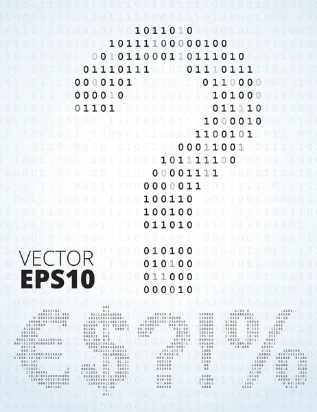 Bináris kód szimbólumok — Stock Vector