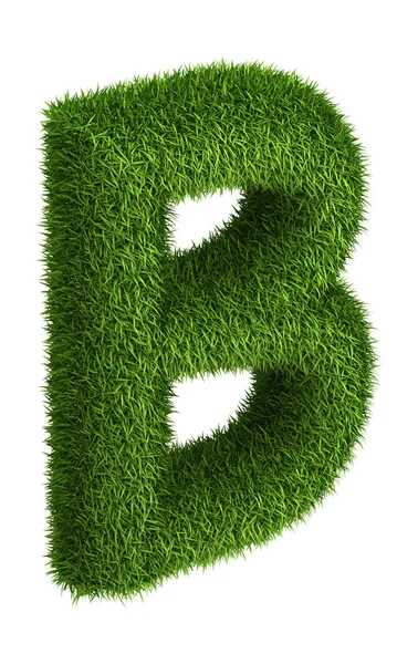 Natural grass letter B — Stock Photo, Image