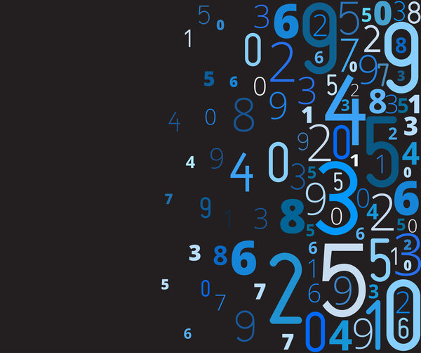 Vector background from numbers