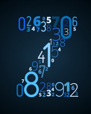 mektup z, numaralardan vektör yazı tipi