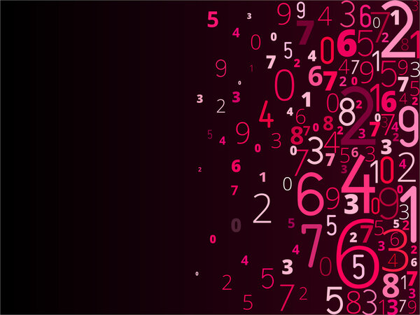 Vector background from numbers