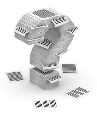 soru işareti sayfalarının kağıt yığınları font 3d isometry dan