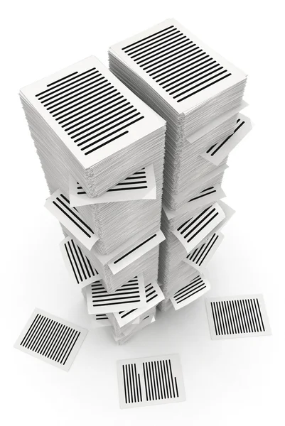 Pages paper stacks 3d isometry — Stock Photo, Image