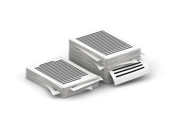 Небольшие листы бумаги стеки 3d изометрии
