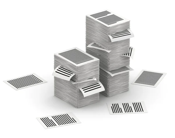 Pages paper stacks 3d isometry — Stock Photo, Image