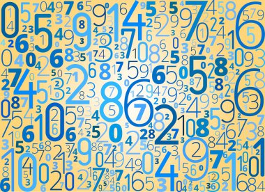 Vector background from numbers clipart