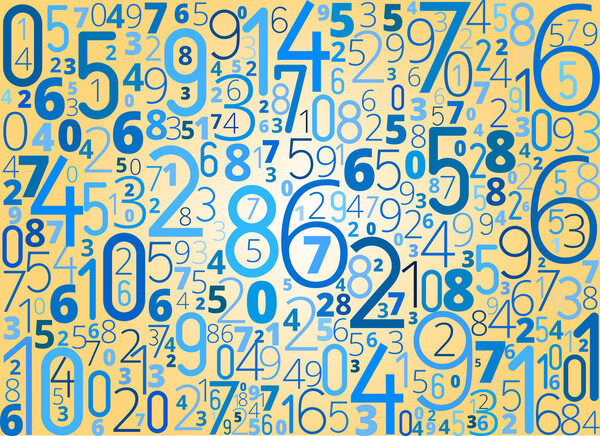 Vector background from numbers