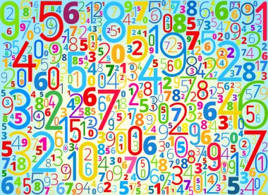 Vector background from numbers clipart
