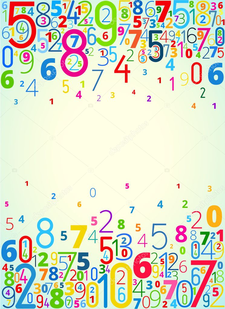 Vector background from numbers