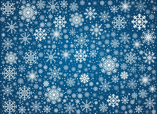 Vektor frostige Schneeflocken Hintergrund — Stockvektor