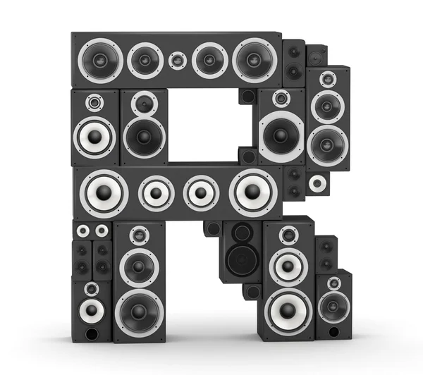 Letter R from speaker — Stock Photo, Image