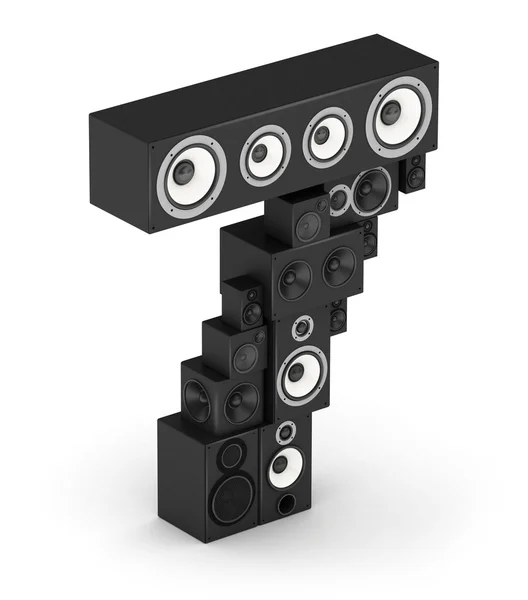 Number 7 from speaker in isometry — Stock Photo, Image